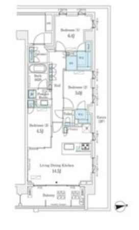 ライトテラス世田谷砧の物件間取画像